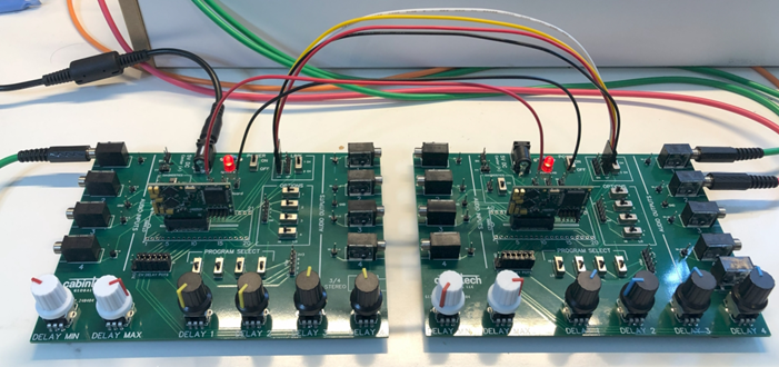 Linked development boards.