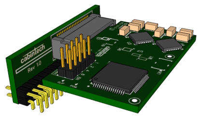 Cabintech CT3680 V1 Low Profile Through Hole Adapter with Module Installed